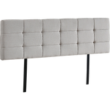 Linen Fabric King Bed Deluxe Headboard Bedhead - Beige