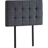 Linen Fabric Single Bed Deluxe Headboard Bedhead - Grey