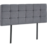 Linen Fabric Double Bed Deluxe Headboard Bedhead - Grey