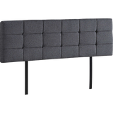 Linen Fabric King Bed Deluxe Headboard Bedhead - Grey