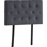 Linen Fabric Single Bed Deluxe Headboard Bedhead - Grey