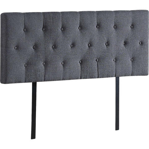 Linen Fabric Double Bed Deluxe Headboard Bedhead - Grey