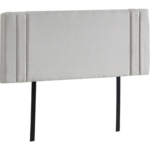 Linen Fabric Double Bed Deluxe Headboard Bedhead - Beige