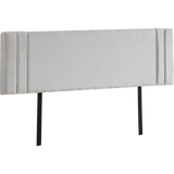 Linen Fabric King Bed Deluxe Headboard Bedhead - Beige