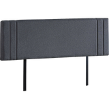 Linen Fabric King Bed Deluxe Headboard Bedhead - Grey