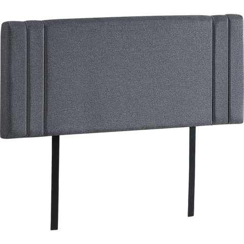 Linen Fabric Double Bed Deluxe Headboard Bedhead - Grey