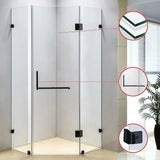 1000 x 1000mm Frameless 10mm Glass Shower Screen By Della Francesca