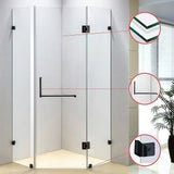 1000 x 1000mm Frameless 10mm Glass Shower Screen By Della Francesca