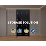 Twelve-Door Office Gym Shed Storage Locker