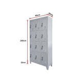 Twelve-Door Office Gym Shed Storage Locker