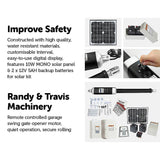 500KG 10W Solar Single Swing Auto Motor Remote Gate Opener