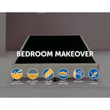 Palermo King Single Ensemble Bed Base Platinum Natural Sand Linen Fabric