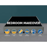 Palermo King Ensemble Bed Base Platinum Light Grey Linen Fabric