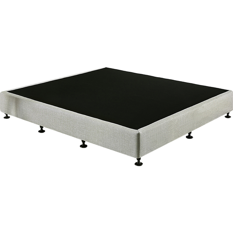 Palermo King Ensemble Bed Base Platinum Light Grey Linen Fabric