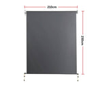 Retractable Straight Drop Roll Down Awning Garden Patio Screen 2.1X2.5M