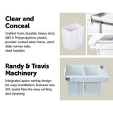 Pull Out Bin Kitchen Double Dual Slide Garbage Rubbish Waste 2X20L