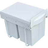 Pull Out Bin Kitchen Double Dual Slide Garbage Rubbish Waste 2X20L