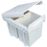 Pull Out Bin Kitchen Double Dual Slide Garbage Rubbish Waste 2X20L