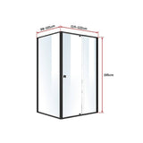 Semi Frameless Shower Screen (114~122)x 195cm & (98~101)x195cm Side AS/NZS Glass