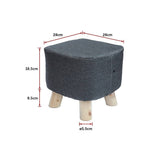Fabric Ottoman Foot Stool Rest Pouffe Footstool Wood Storage Padded Seat
