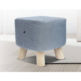 Fabric Ottoman Foot Stool Rest Pouffe Footstool Wood Storage Padded Seat