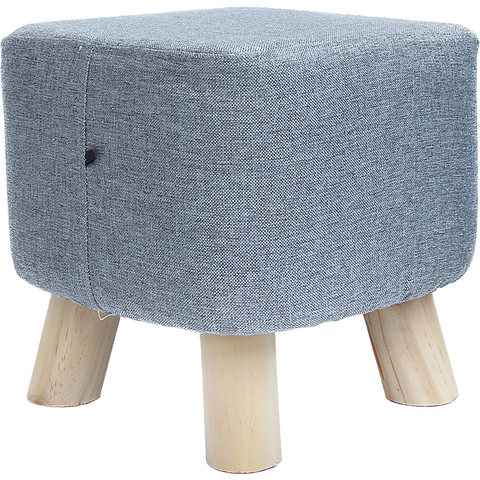 Fabric Ottoman Foot Stool Rest Pouffe Footstool Wood Storage Padded Seat