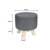 Fabric Ottoman Foot Stool Rest Pouffe Footstool Wood Storage Padded Seat