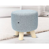 Fabric Ottoman Foot Stool Rest Pouffe Footstool Wood Storage Padded Seat