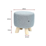 Fabric Ottoman Foot Stool Rest Pouffe Footstool Wood Storage Padded Seat