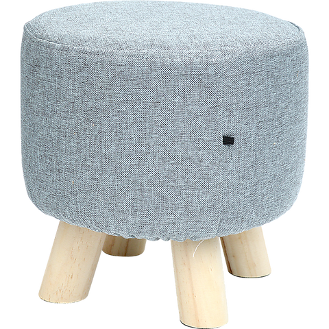 Fabric Ottoman Foot Stool Rest Pouffe Footstool Wood Storage Padded Seat