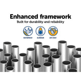 Motorised Outdoor Folding Arm Awning Retractable Sunshade Canopy Grey 4.0m x 2.5m