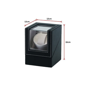 Automatic Watch Winder Display Box Case Motor Rotation Storage PU Leather