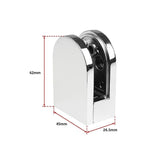 Chrome Bracket for Glass Balustrade Panels - Set of 2