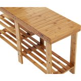 Bamboo Shoe Rack Wooden Bench Storage Organiser Cabinet Holder Stool