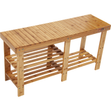 Bamboo Shoe Rack Wooden Bench Storage Organiser Cabinet Holder Stool