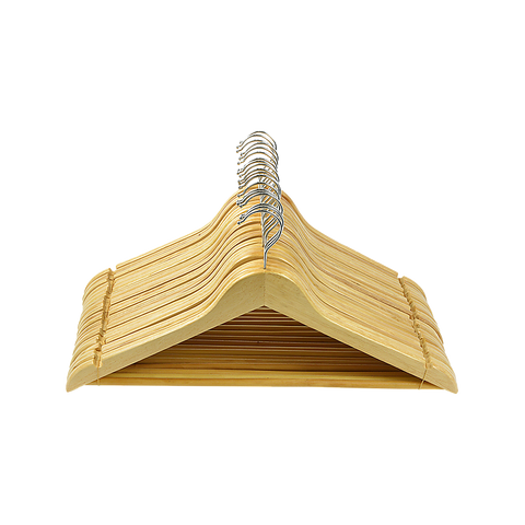 120pc Wooden Clothes Hangers Coat Pant Suit Coathangers Rack Wardrobe Wood