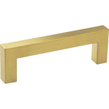 15x Brushed Brass Drawer Pulls Kitchen Cabinet Handles - Gold Finish 96mm