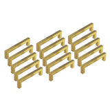 15x Brushed Brass Drawer Pulls Kitchen Cabinet Handles - Gold Finish 192mm
