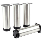 4x 15cm Adjustable Round Cupboard Table Sofa Bed Feet Furniture Leg