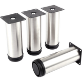 4x 12cm Adjustable Round Cupboard Table Sofa Bed Feet Furniture Leg