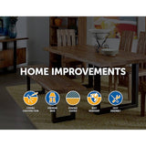 2x Rustic Dining Table Legs Steel Industrial Vintage 71cm