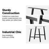 2x Rustic Dining Table Legs Steel Industrial Vintage 71cm