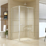 Semi Frameless Shower Screen (114~122)x 195cm & (77~80)x 195cm Side AS/NZS Glass