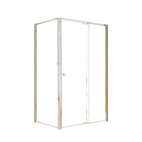 Semi Frameless Shower Screen (114~122)x 195cm & (77~80)x 195cm Side AS/NZS Glass