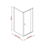 Semi Frameless Shower Screen (74~82)x 195cm & (98~101)x 195cm Side AS/NZS Glass