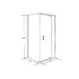 Shower Screen 1000x700x1900mm Framed Safety Glass Pivot Door By Della Francesca