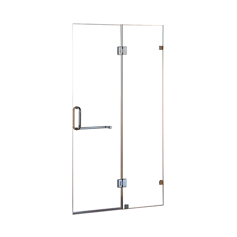 110 x 200cm Wall to Wall Frameless Shower Screen 10mm Glass By Della Francesca