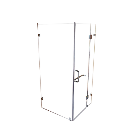 1000 x 900mm Frameless 10mm Glass Shower Screen By Della Francesca