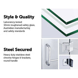 110 x 200cm Wall to Wall Frameless Shower Screen 10mm Glass By Della Francesca