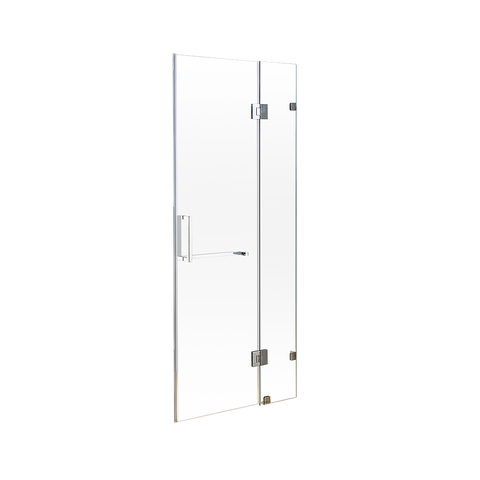 90 x 200cm Wall to Wall Frameless Shower Screen 10mm Glass By Della Francesca